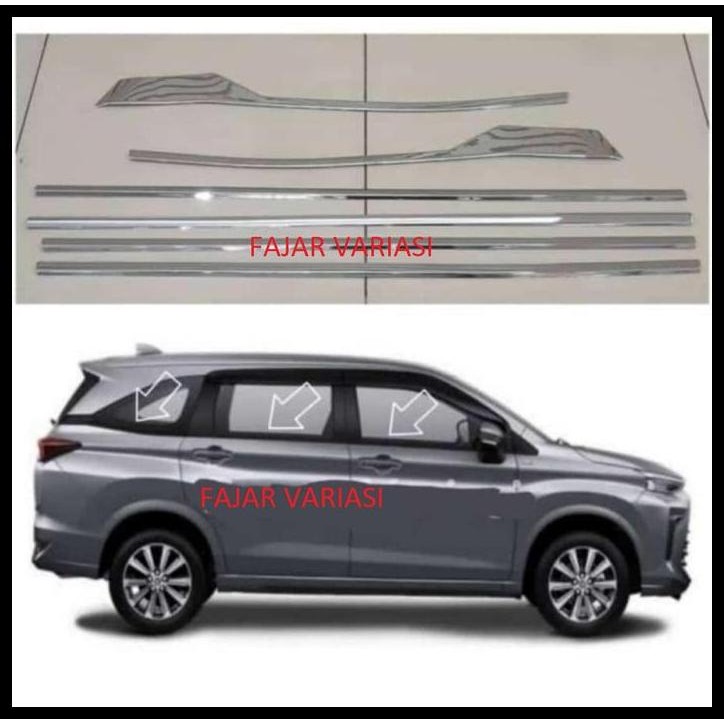 TERMURAH LIS KACA SAMPING AVANZA XENIA VELOZ 2022 CHROME 