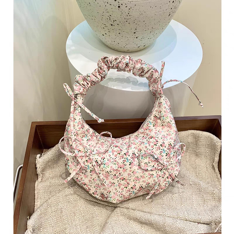 【TasBagus】【COD】Tas genggam bunga segar kecil, tas tangan desain khusus wanita