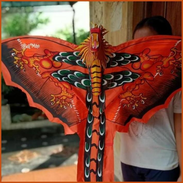 layang layang naga kain 3 dimensi/layangan kain naga/layangan bali