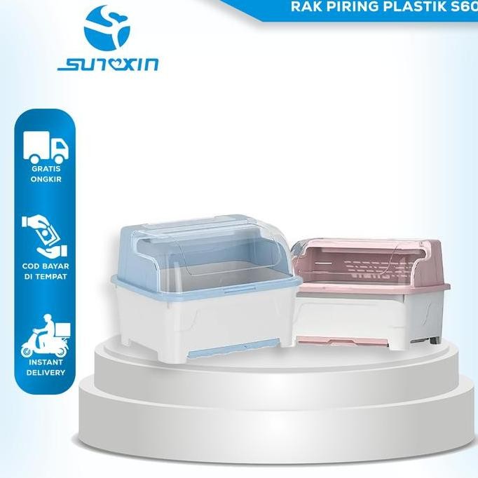 SUNXIN-Rak Piring Plastik S60/ Rak Pengering Piring / Sendok Rak Dapur