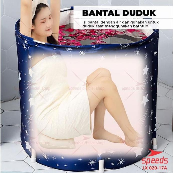 TERMURAH - Folding Bathtub Portable Bak Mandi Lipat Bathtub Lipat Bak Mandi Anak dan Dewasa Air Hang