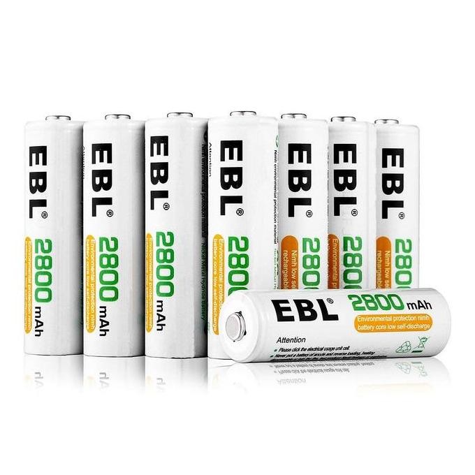 PROMO DISKON - EBL Battery AA 2800 mAH Rechargeable - Paket 8 Baterai