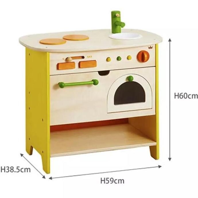 Mainan anak dapur kayu masakan wooden toys cooking set