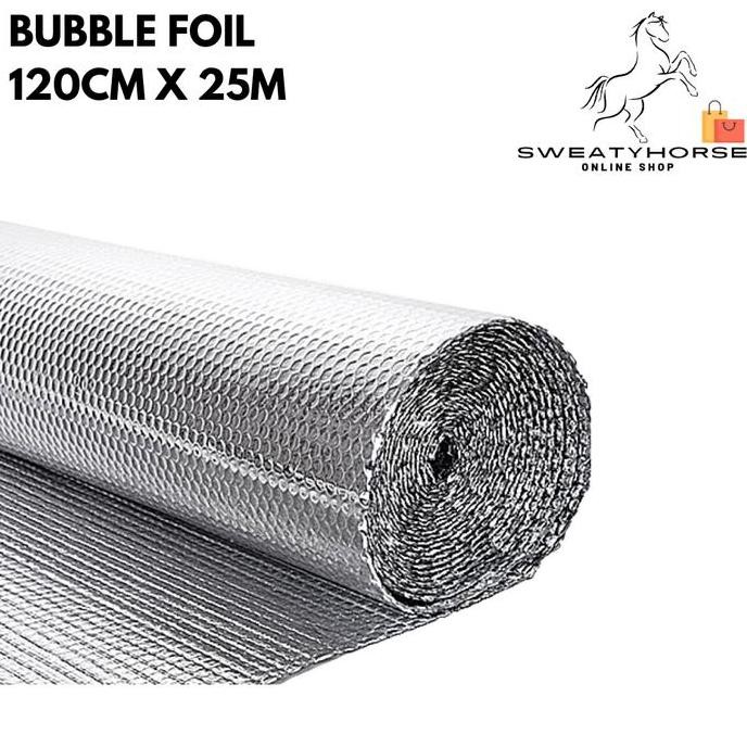 Bubble Aluminium Foil Peredam Panas Insulasi Atap Double Side isi Plastik