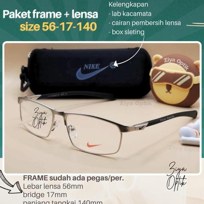 frame kacamata pria titanium free lensa progresif photocromic 2108