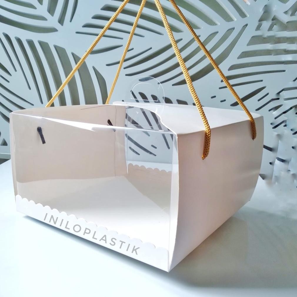 

Gd-8 Fbx-4 Box Mika Pudding Mbx 30X30X12 / Dus Tart / Box Parcel Window / Box Mika Polos @5Pcs Termurah