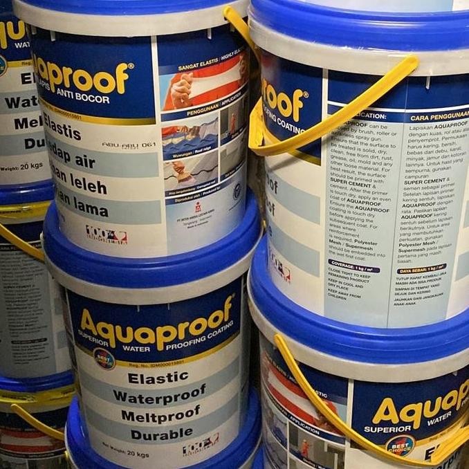 Aquaproof Pail 20Kg Aquaproof 20Kg Elastex 20Kg Waterproof 20 Kg Abu Hitam Putih Warna Aquaproof 20K