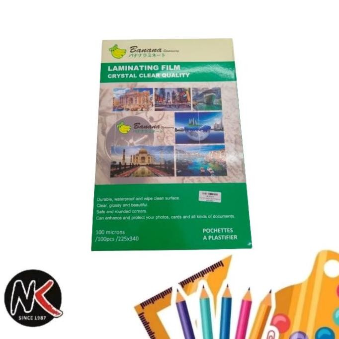 

Plastik Laminating Banana 100 Microns 100 Pcs 225X340/Plastic Laminati Co