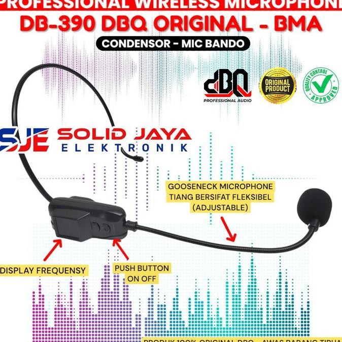 Mic Microphone Dbq Db-390 Wireless Dbq390 Dbq-390 Bando Wireles Chas Mik Mikropon Mikropone Wire Les