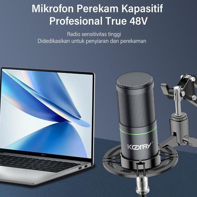 8.8 Koorfly Zx320 Mic Condenser Xlr To Xlr Antarmuka Ori 48V Mikrofon Chip Besar Kondensor Kit Mikro
