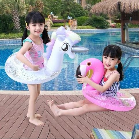TERMURAH - Pelampung Renang Anak 2 - Tahun Sequins Glitter / Ban Renang Tiup