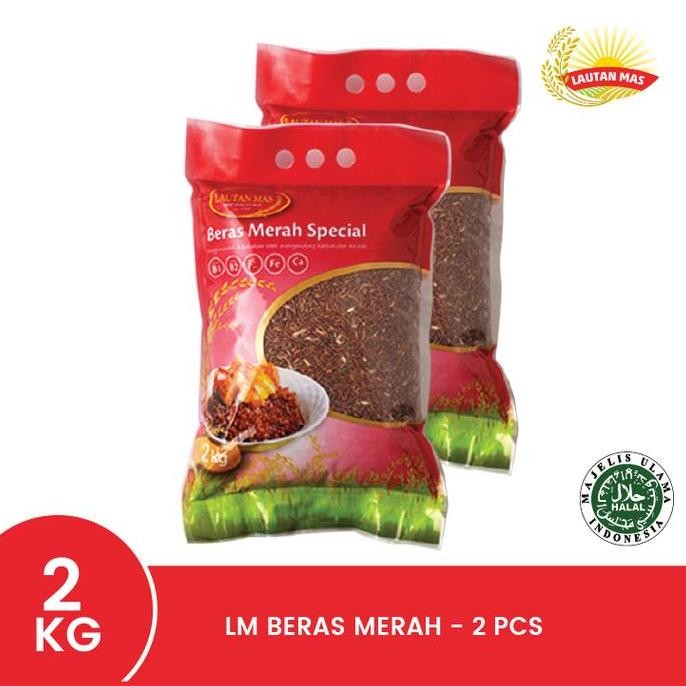

[PAKET DIET] BUNDLING Lautan Mas Beras Merah 2KG - 2PCS HM