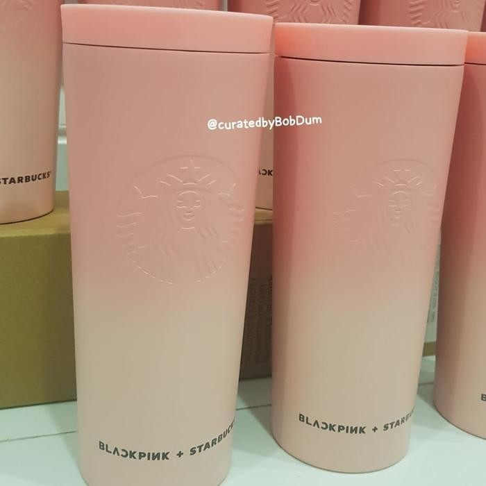 (Terbaru) Starbucks X Blackpink Pink Gradient Stainless Tumbler Jisoo Lisa Bestseller