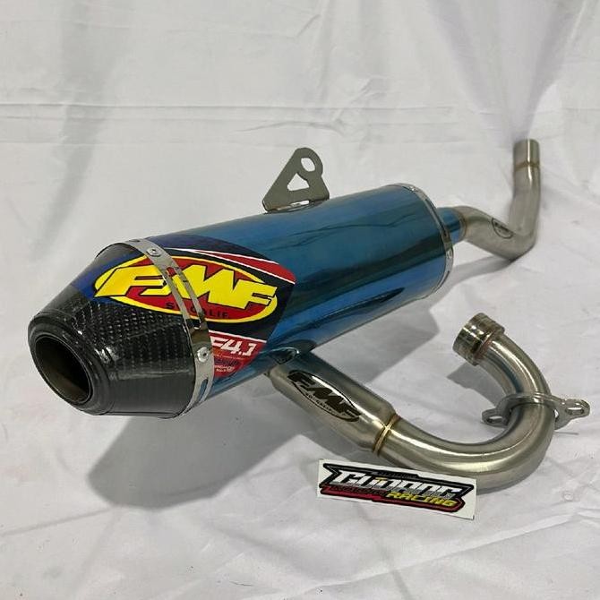 Knalpot KLX CRF WR155 DTRACKER FMF Bluemoon Carbon Stainless PNP Original