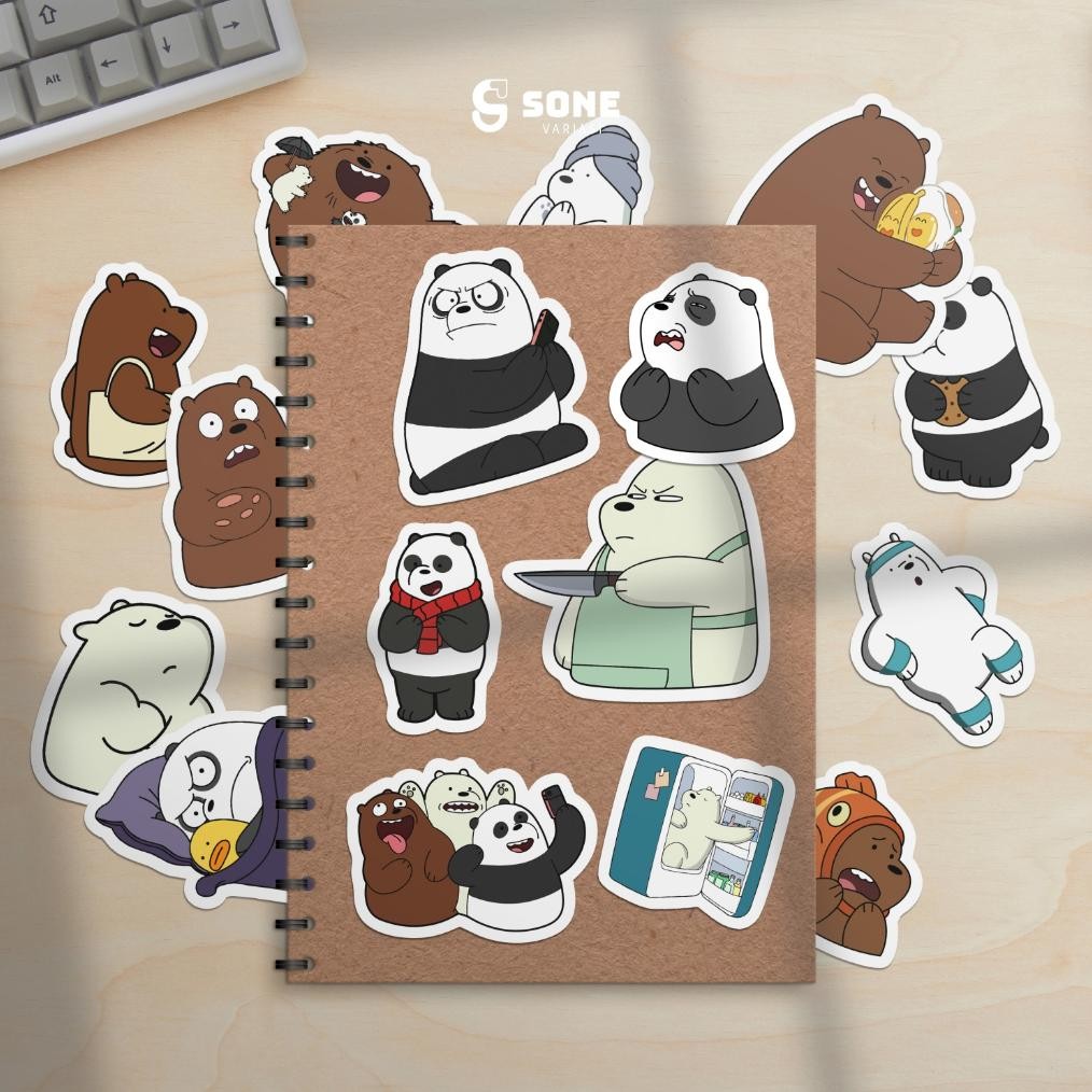 

Diskon Stiker Pack Kartun We Bare Bears Vinyl Waterproof untuk Freebies Sticker Buku Journal Casing Phone YMO-22