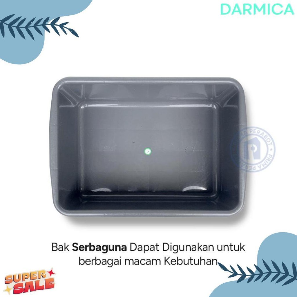 Diskon 50% Baskom Bak Segi Alaska Jumbo 52X15X38Cm Ember Persegi Serbaguna Abu