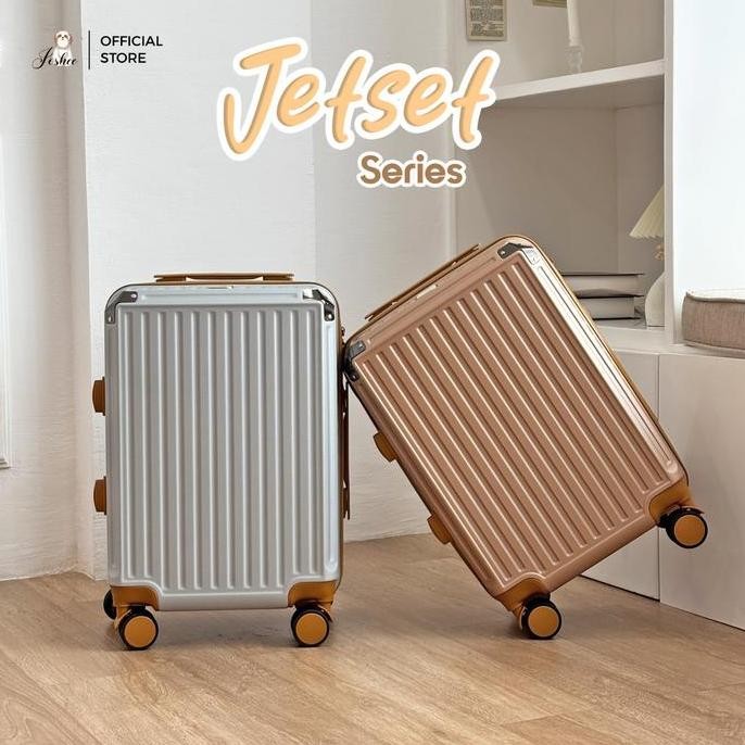 TERBARU - Joshee Koper Series Cabin 20 Inch Smooth Wheel Suitcase Luggage Travel Ringan