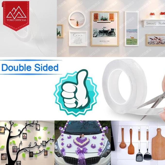 

Double Tape Bening Lakban Perekat Tahan Air Lakban 2 Sisi Selotip Allshop