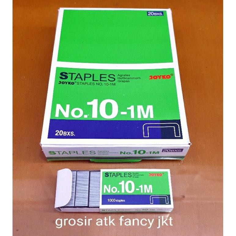 

We-12 ( 1 Dus = 20 Pak Kecil ) 10-1M Staples Steples Isi Stapler Stepler Neces Joyko No. 10 - 1M Kecil We-12