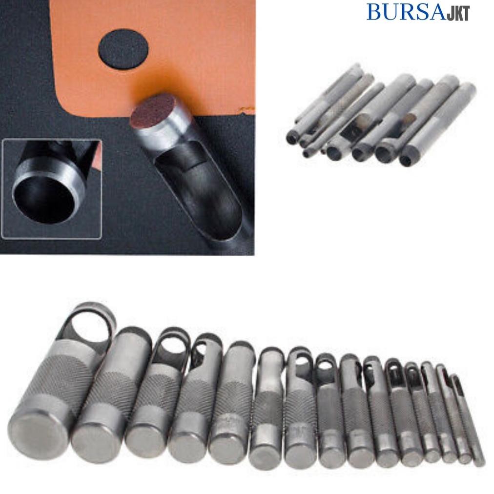 

G-24 Kit Pelubang Pembolong Sabuk Kerajinan Kulit Plong Kulit Hollow Punch 1 - 10 Mm G-24
