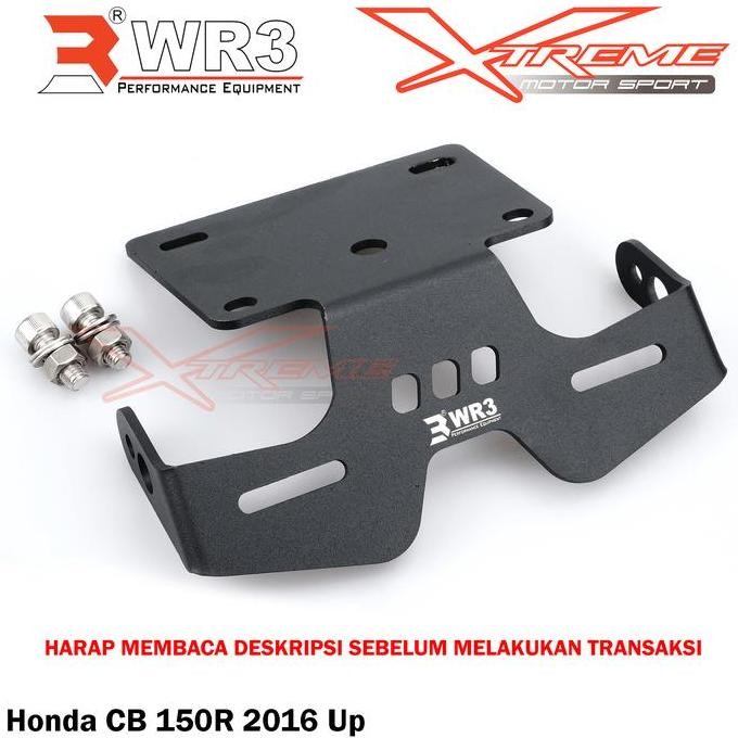 Dudukan Plat Motor / Tail Tidy Wr3 Cb 150R 2016 Up Alumunium Allshop