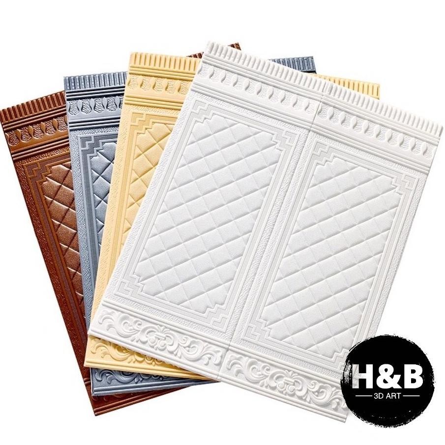 Fx-45 Cod Wallpaper Dinding 3D 70X90Cm Foam Pintu Emboss / Walpaper Dinding Bata Fx-45