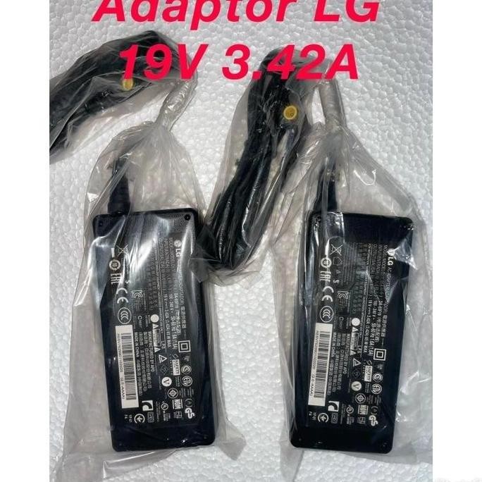 Terbaru (Promo) New Adaptor Tv Lg 19V 3.42A Ori - Adaptor Lg 19 Volt 3.42 Ampere