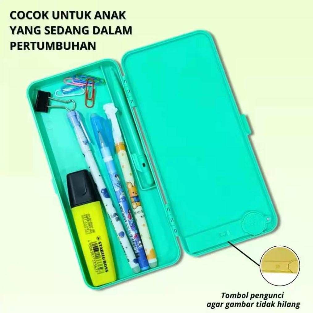 

Gd-12 Tempat Pensil 2 In 1 Lcd Pen Case Drawing Pad Kotak Pencil Anak Writing