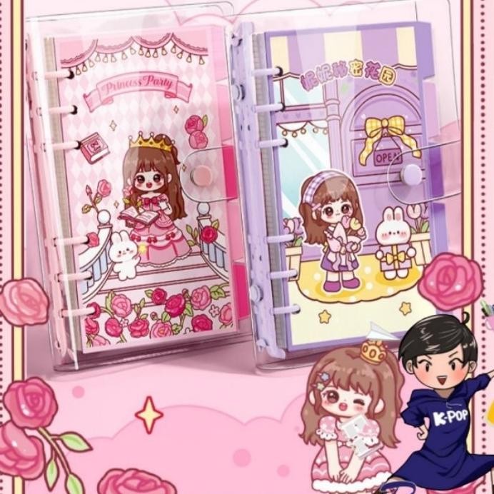 

A6 Orji Set Binder Diary Kertas Nini Princess Friends