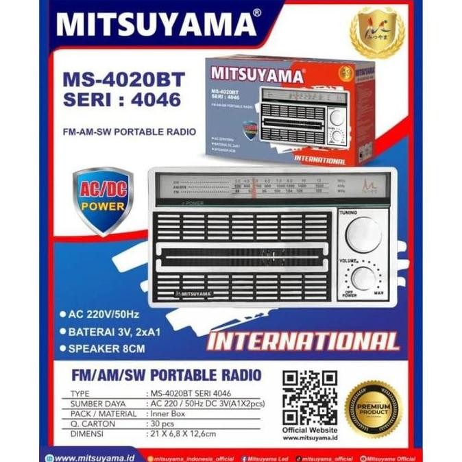 [Cod] Radio Digital Dan Speaker Bluetooth Mitsuyama Ms-4020Bt Classic Fm Radio Sangat Termurah Kuali