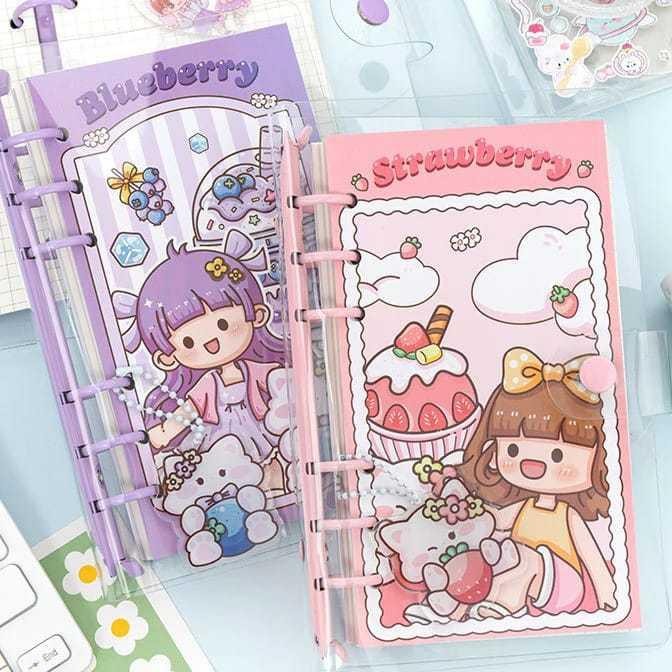

Paker Binder A6 Notebook Sanrio Jurnal Kit Kartun Buku Catatan Isi Ulang Loose Leaf Paket Cute