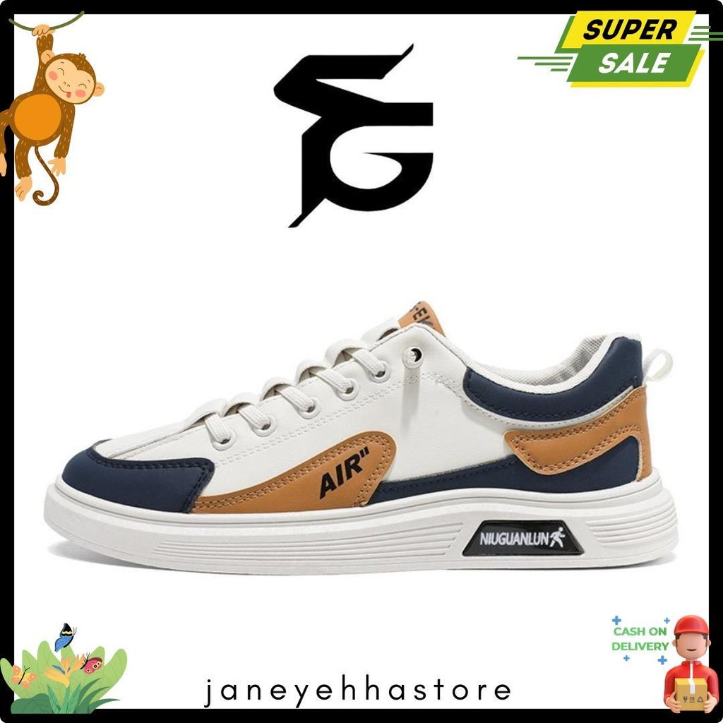 Fashgenics Sepatu Sneakers Toyohashi Putih Kets Pria Wanita Kasual Ringan Kekinian Snekers