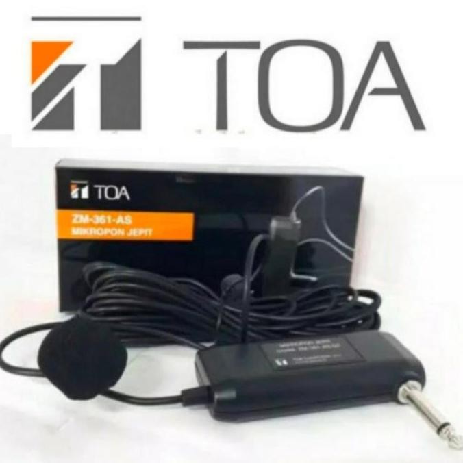 Mic Jepit Toa Zm-361 Microphone Original Toa