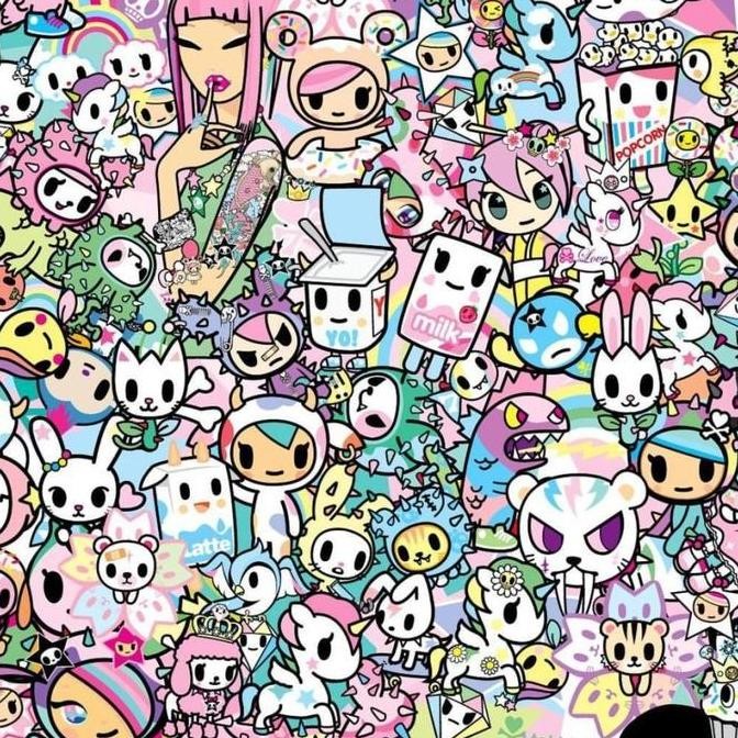 Promo Tokidoki Cotton Candy Dreamin Vinyl Tote Bag-Back