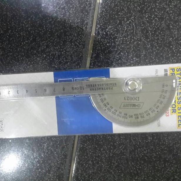 

Koe-1116 Busur Derajat / Protractor Stainless 15 Cm C-Mart Koe-1116