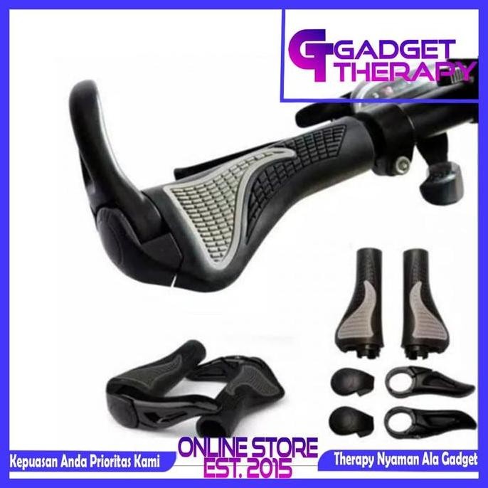 Promo TaffSPORT Set Hand Grip Tanduk Gagang Stang Sepeda MTB Gunung Balap COD