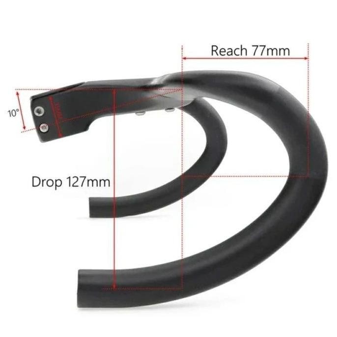 Promo KOCEVLO Carbon Aero Dropbar Integrated Clean look 360 / 380 / 400 / 420 / 440 Internal Cable H