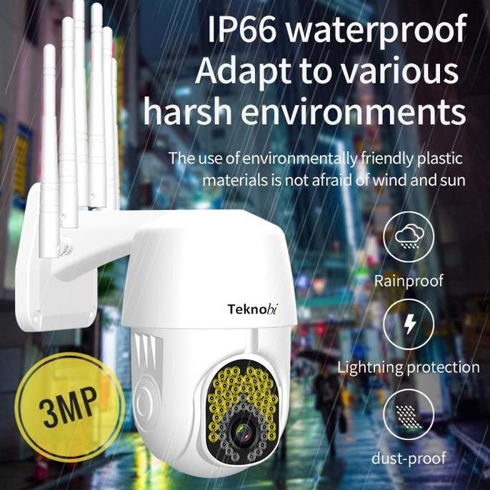 Murah Teknobi Kamera Cctv Ip Camera Wifi Ptz Auto Tracking Mengikuti Gerakan Cloud