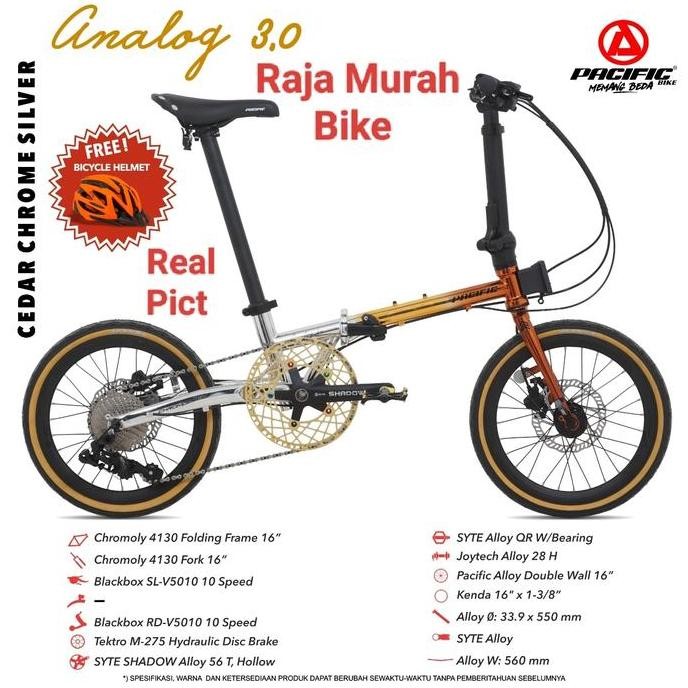 Promo Sepeda Lipat Pacific Analog 3.0 16 Inch Sepeda Lipat 16 Inch Pacific COD