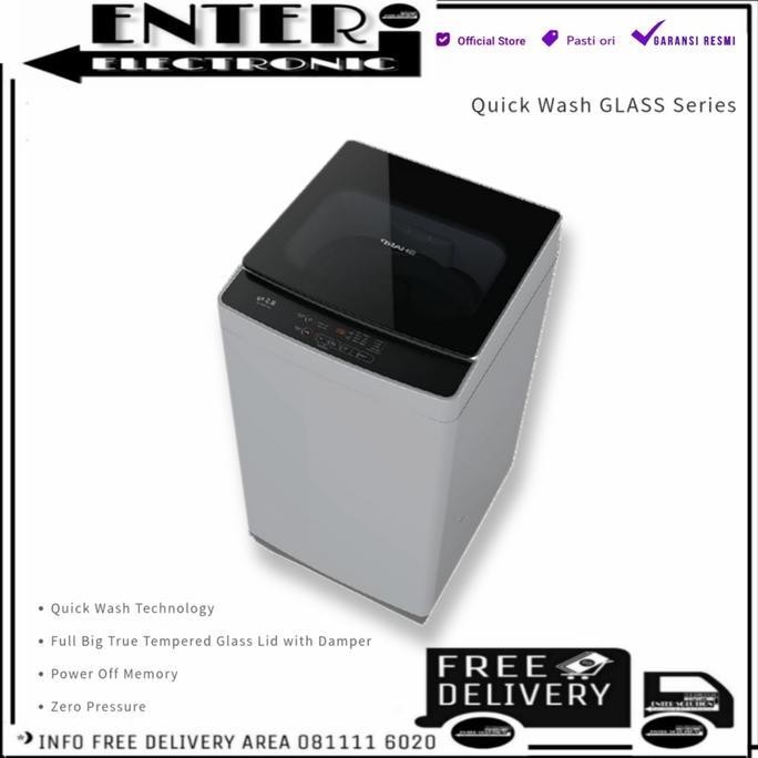 BEBAS ONGKIR - SHARP ESH858TGY - MESIN CUCI TOP LOAD 1 TABUNG 8.5KG SHARP ES H858T GY