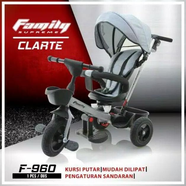 Promo KHUSUS JNE,SiCepat - Sepeda Anak Family Roda Tiga Supreme Clarte F-960 COD