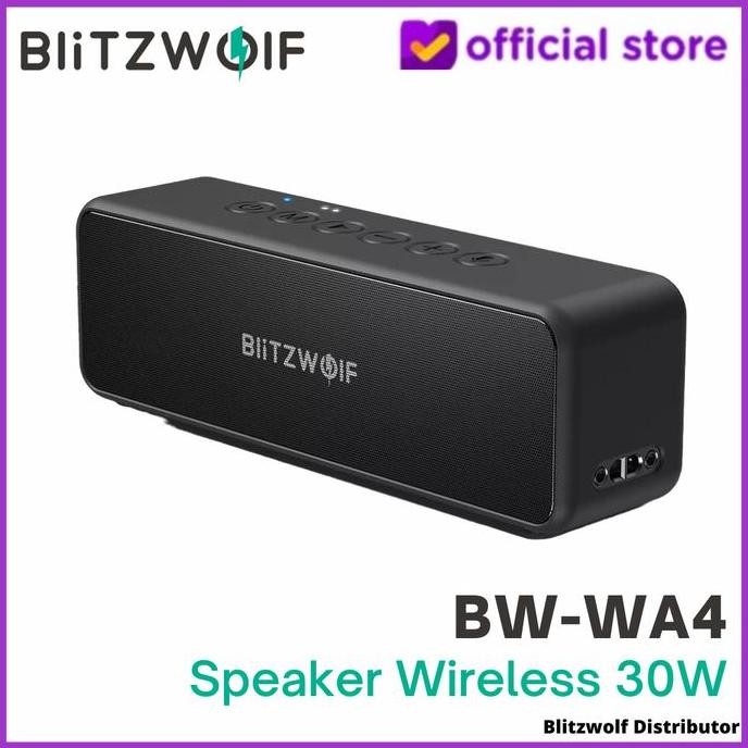 Blitzwolf BW WA4 Speaker 30W Bluetooth Wireless Dual Driver Bass TWS Black