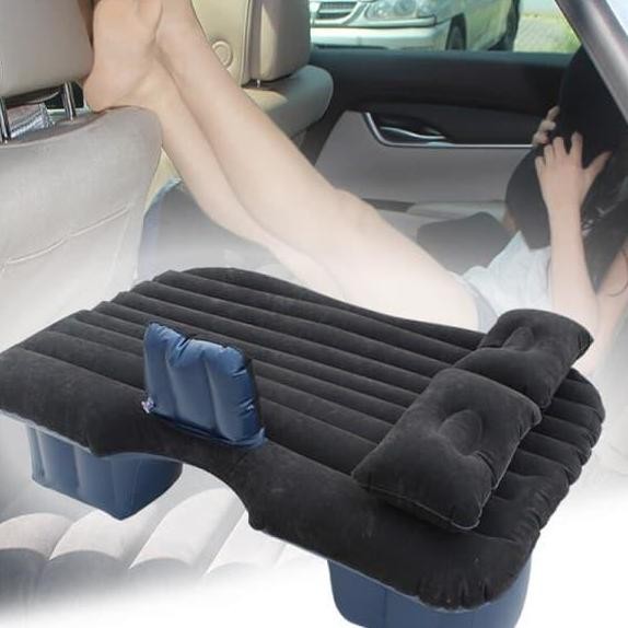 Promo Matras / Kasur Angin Anak Warna Hitam Bahan PVC Beludru / Tilam Mobil COD