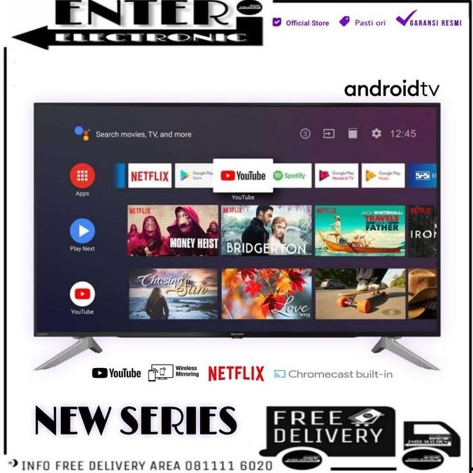 BEBAS ONGKIR - SHARP 4TC70DL1X - SHARP LED SMART ANDROID TV 70 INCH 4K UHD 4T C70DL1X