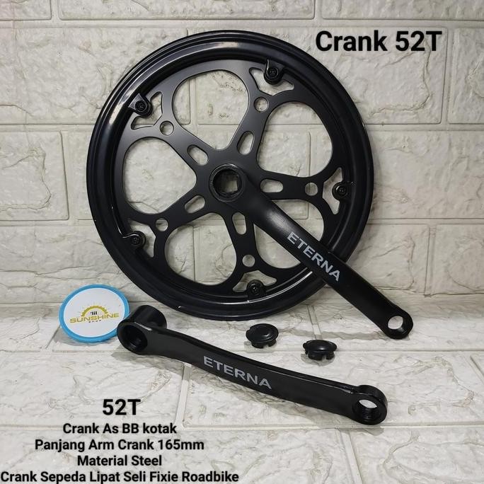 Promo Crank 52T ETERNA Gir Gear Tengah 52 T Sepeda Lipat Seli Balap Fixie RB COD