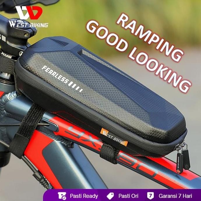 Promo EVA+ 100% Hard Shell Top Tube Frame Bag 1,5 L by West Biking Tas Sepeda Import Tas Sepeda Fram