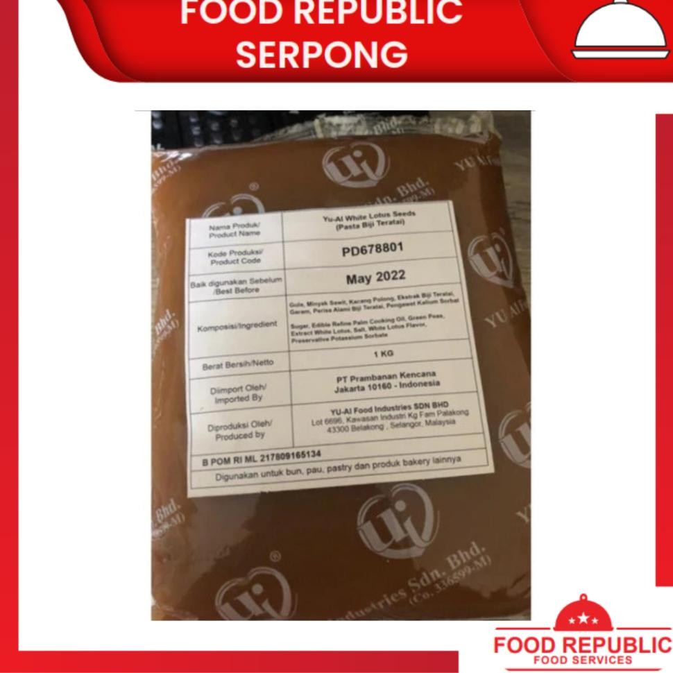 

Yu Ai White Lotus Bean Paste Bunga Lotus 1 Kg