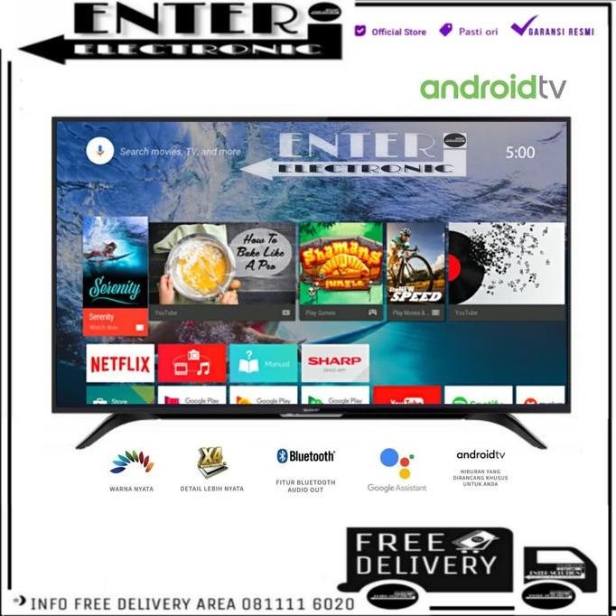 TERBARU - SHARP LED TV 2T C50BG1 - TV LED 50 INCH ANDROID TV AQUOS 2T C50BG1I