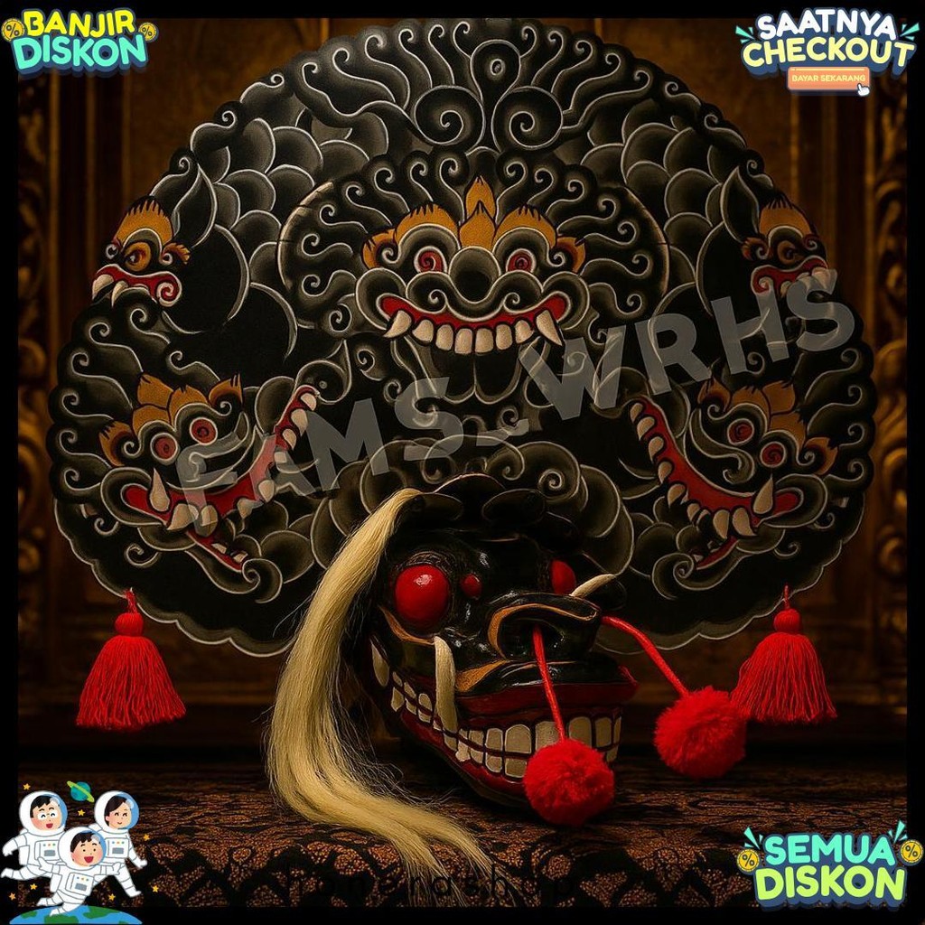 Barongan Telon Vip Ukuran 22 Full Kayu Barongan Caplokan Kayu