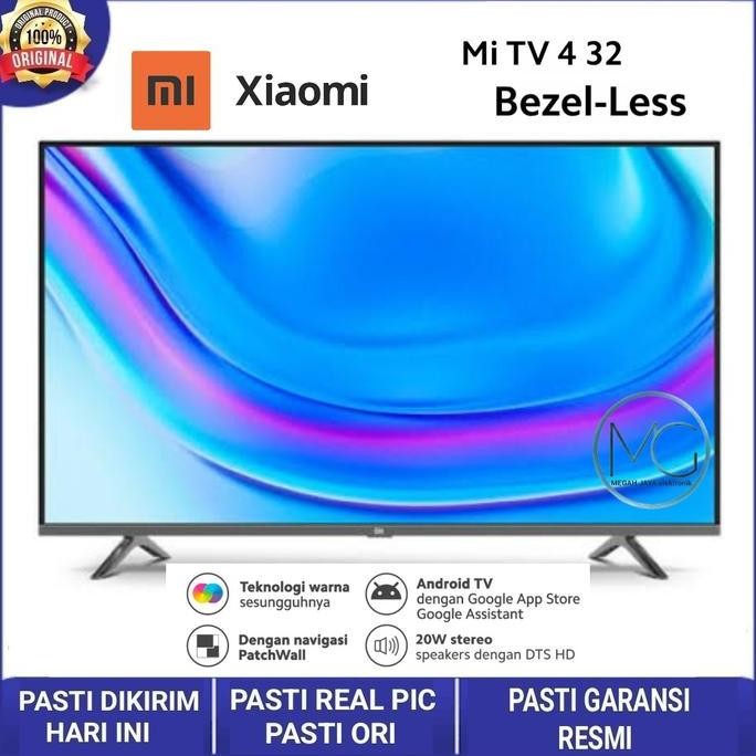 TERLARIS - Xiaomi Mi TV 4 32" Bezel-Less Smart TV - Android TV Google Assistant